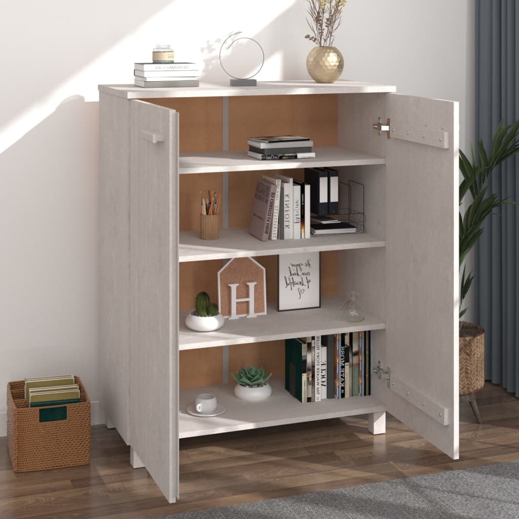 Schuhschrank Hamar 85X40X108 Cm Massivholz Kiefer