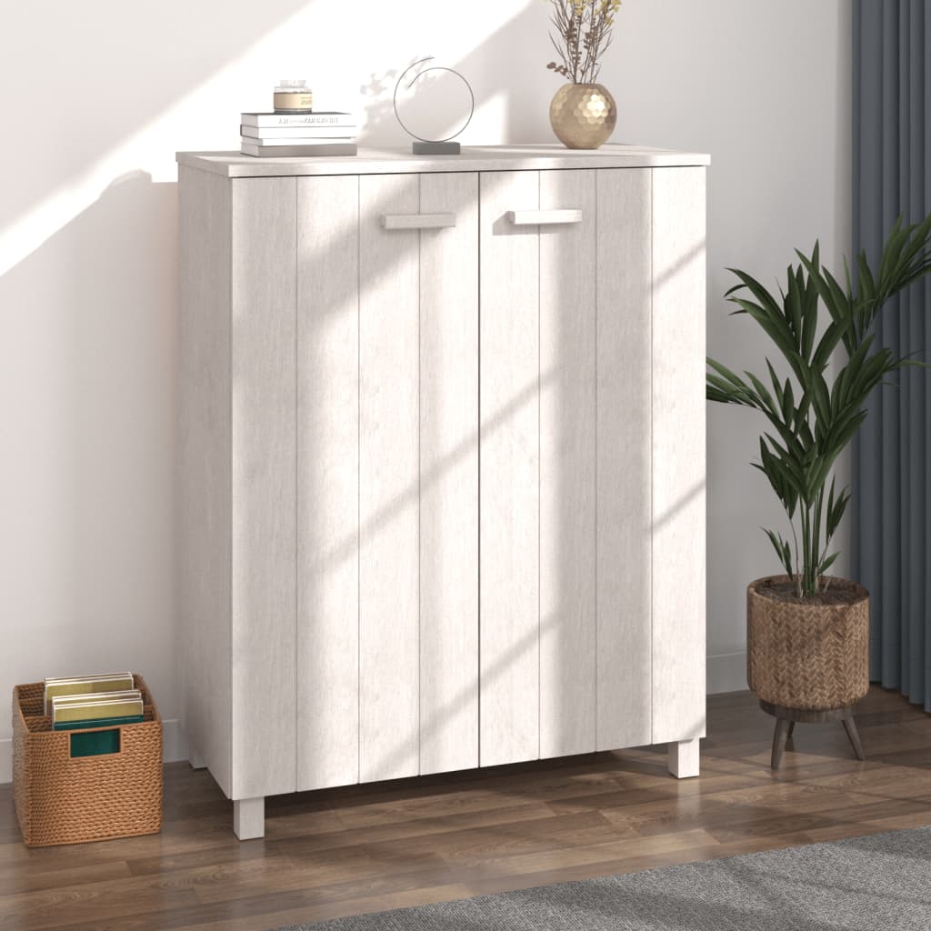 Schuhschrank Hamar 85X40X108 Cm Massivholz Kiefer