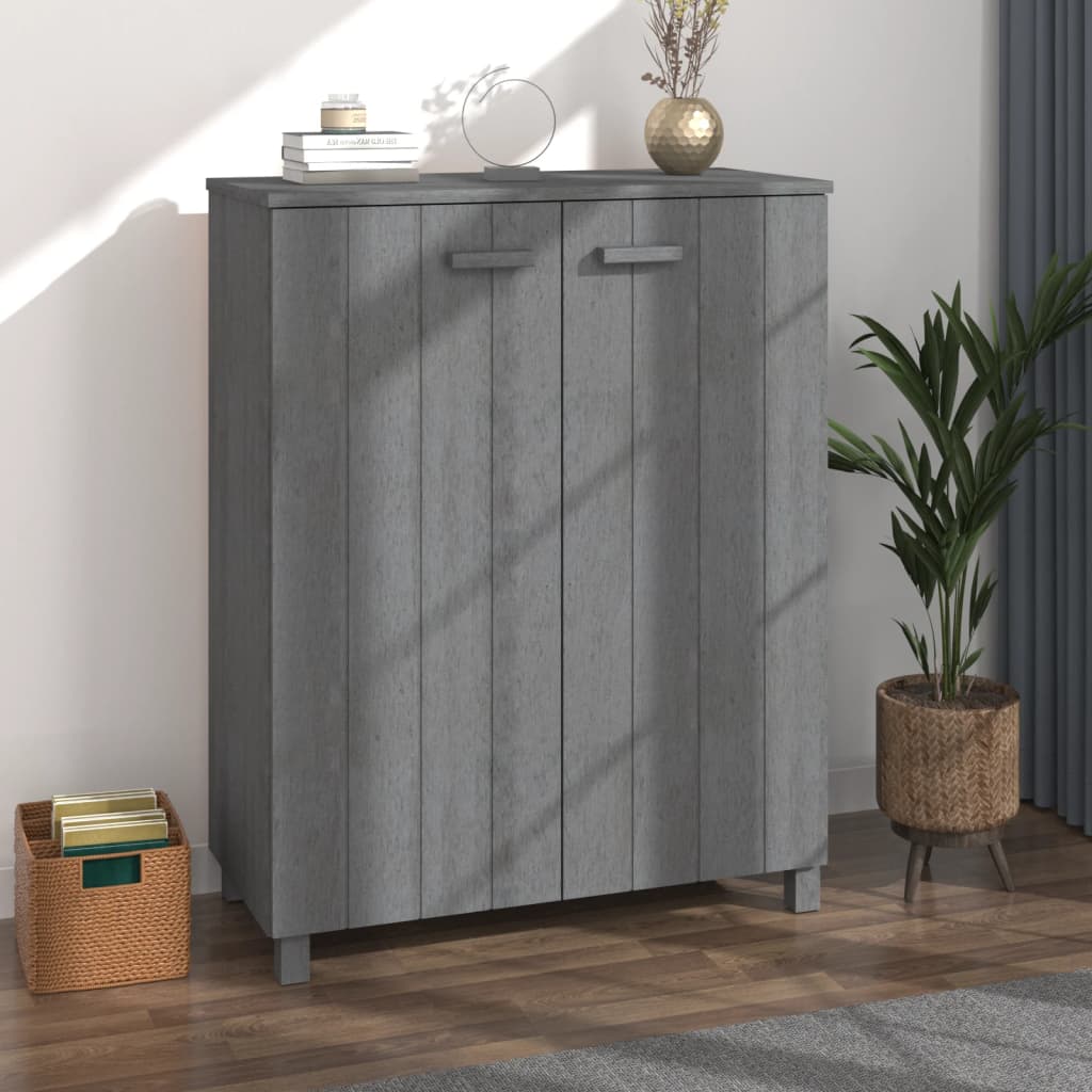 Schuhschrank Hamar 85X40X108 Cm Massivholz Kiefer