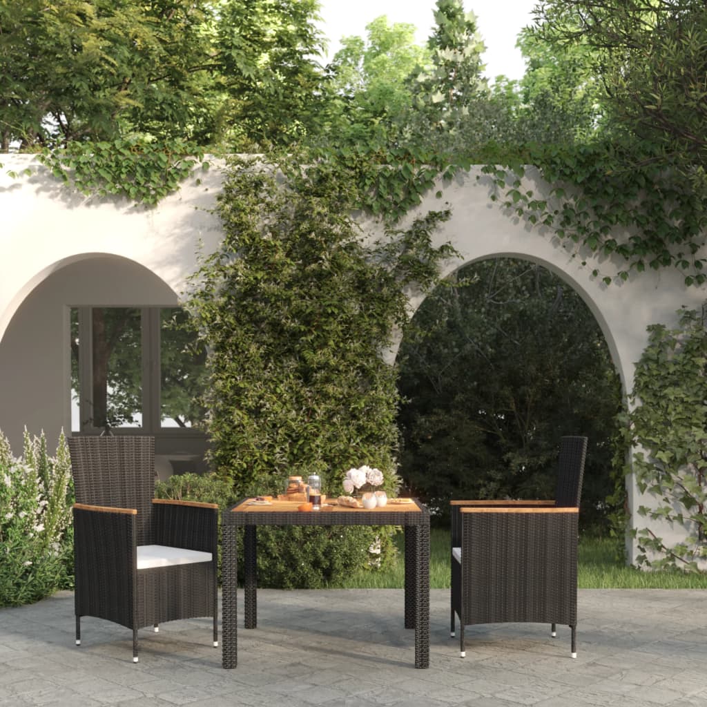 7-Tlg. Garten-Essgruppe Mit Auflagen Poly Rattan