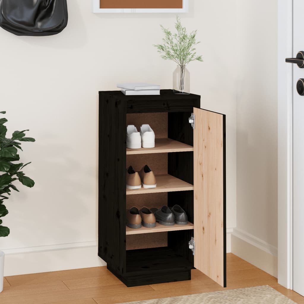 Schuhschrank 35X35X80 Cm Massivholz Kiefer