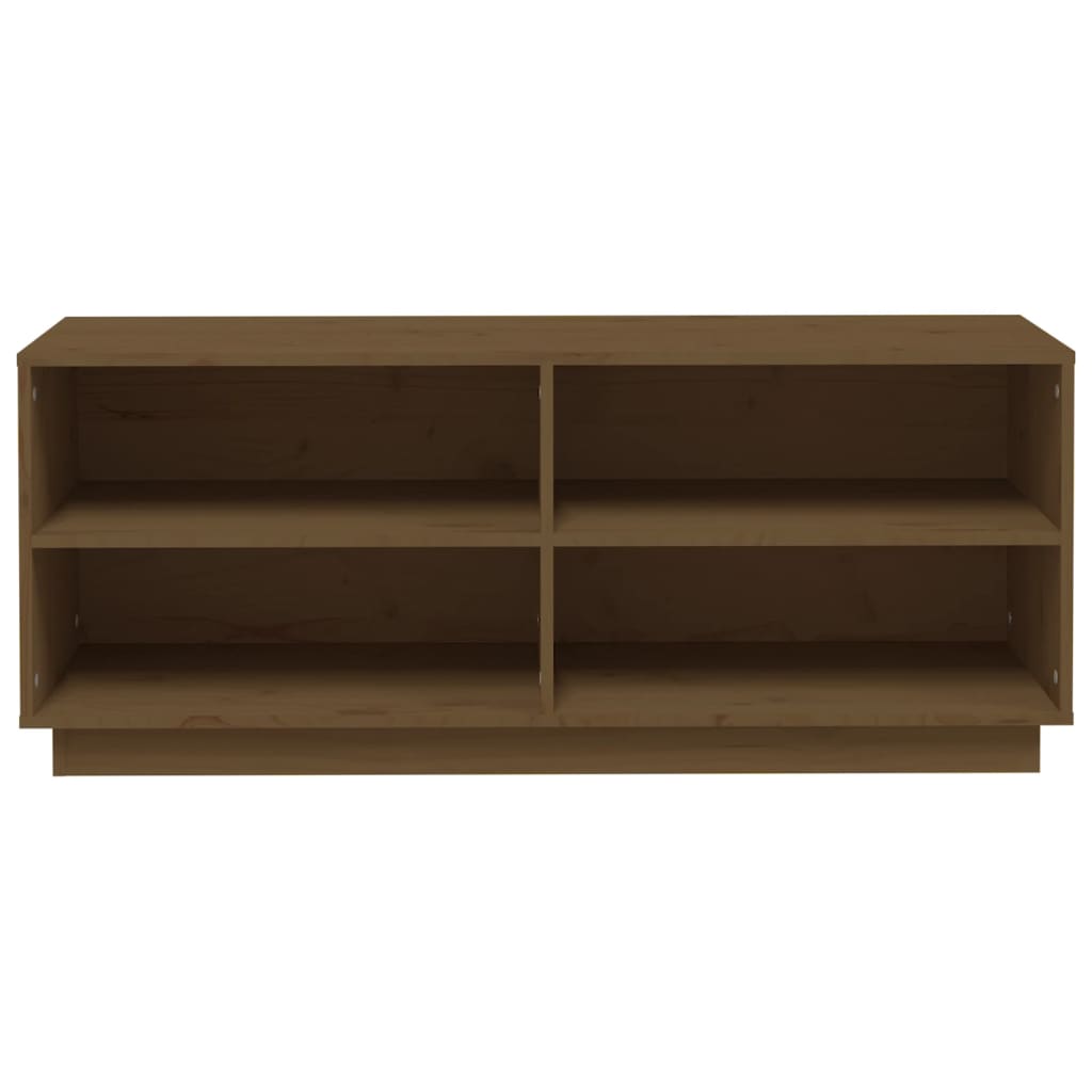 Schuhregal 110X34X45 Cm Massivholz Kiefer