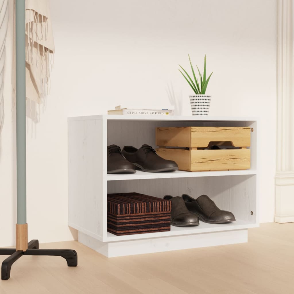 Schuhschrank 60X34X45 Cm Massivholz Kiefer