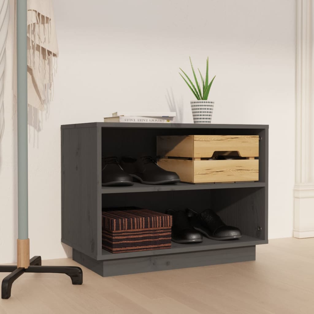 Schuhschrank 60X34X45 Cm Massivholz Kiefer