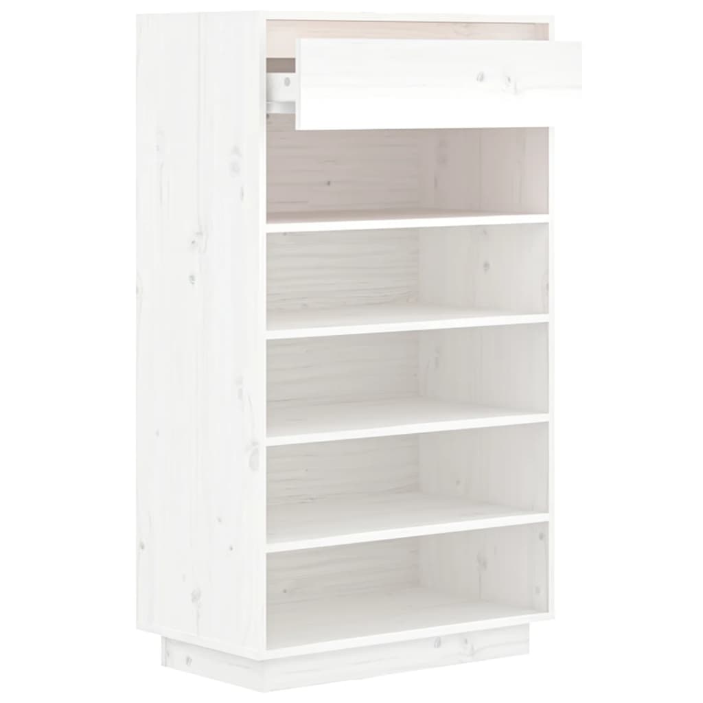 Schuhregal 60X34X105 Cm Massivholz Kiefer