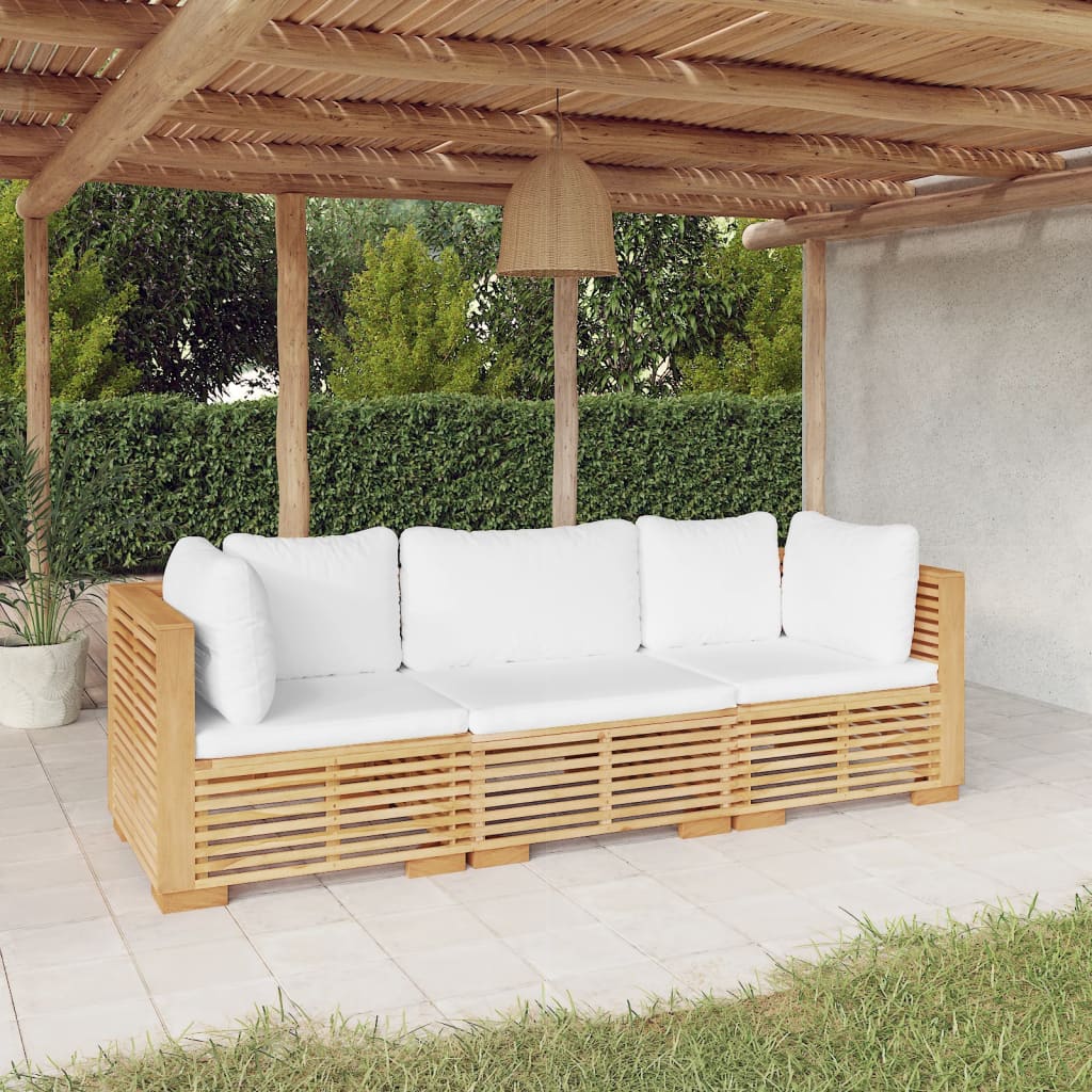 5-Tlg. Garten-Lounge-Set Mit Kissen Massivholz Teak