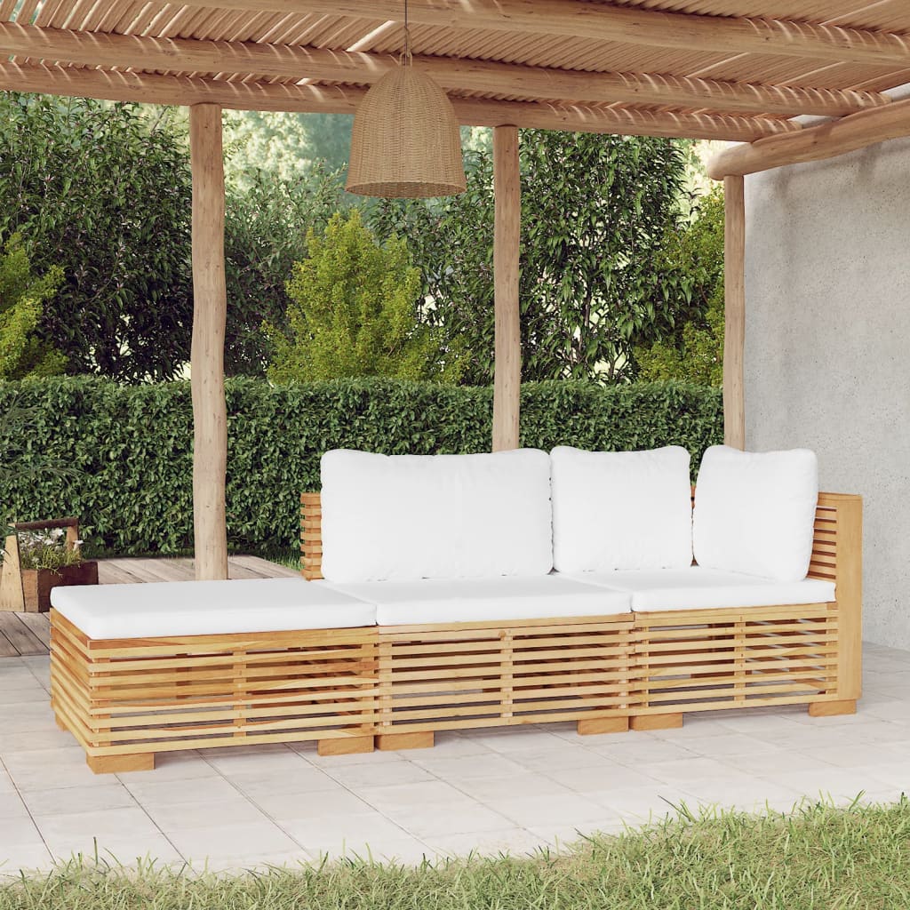 5-Tlg. Garten-Lounge-Set Mit Kissen Massivholz Teak
