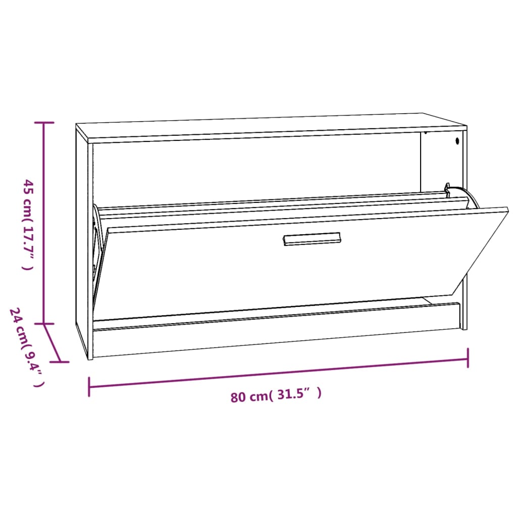 Schuhbank 80 X 24 X 45 Cm Holzwerkstoff