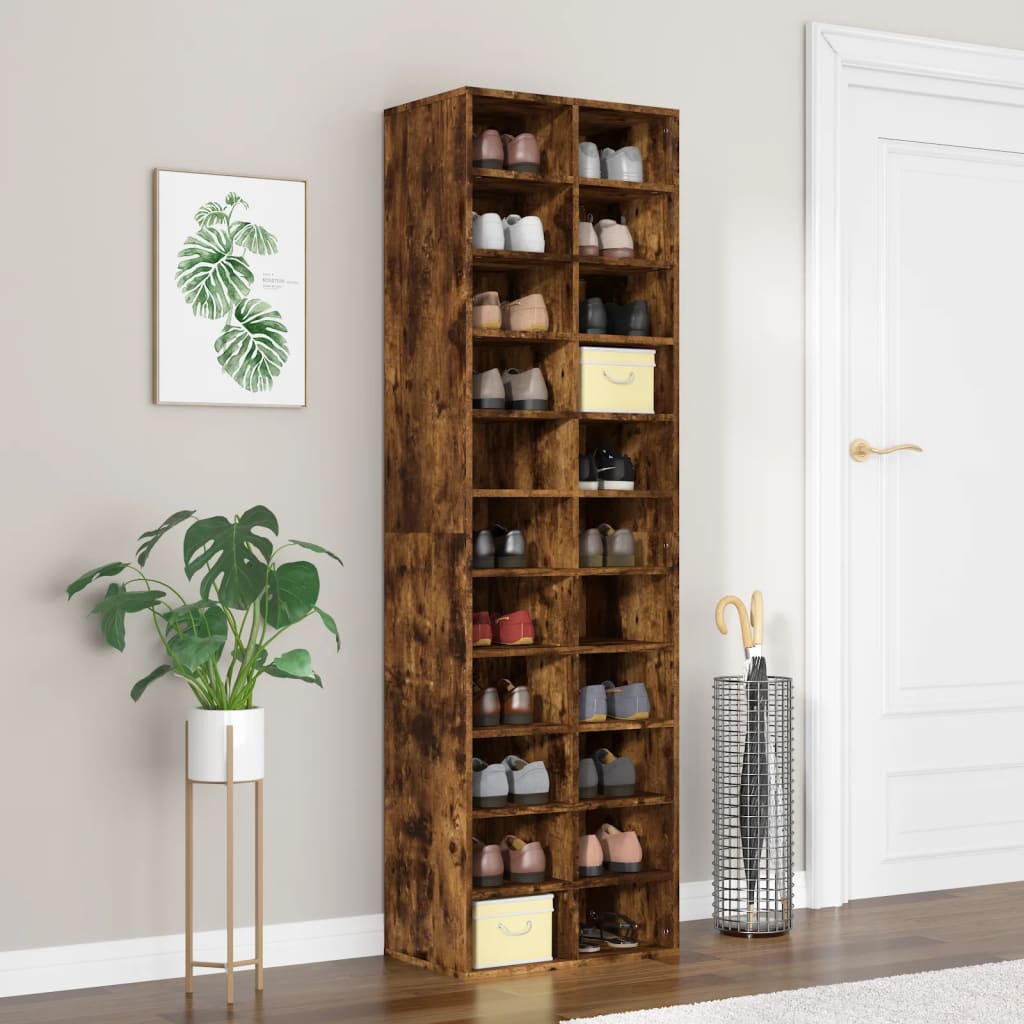 Schuhregal 54X34X183 Cm Holzwerkstoff