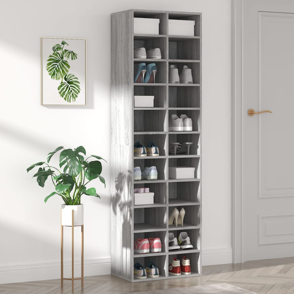 Schuhregal 54X34X183 Cm Holzwerkstoff