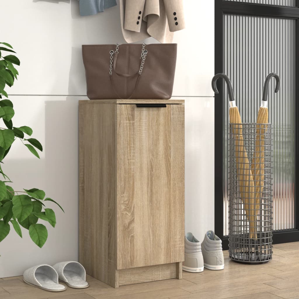 Schuhschrank Braun Eichen-Optik 30X35X70 Cm Holzwerkstoff