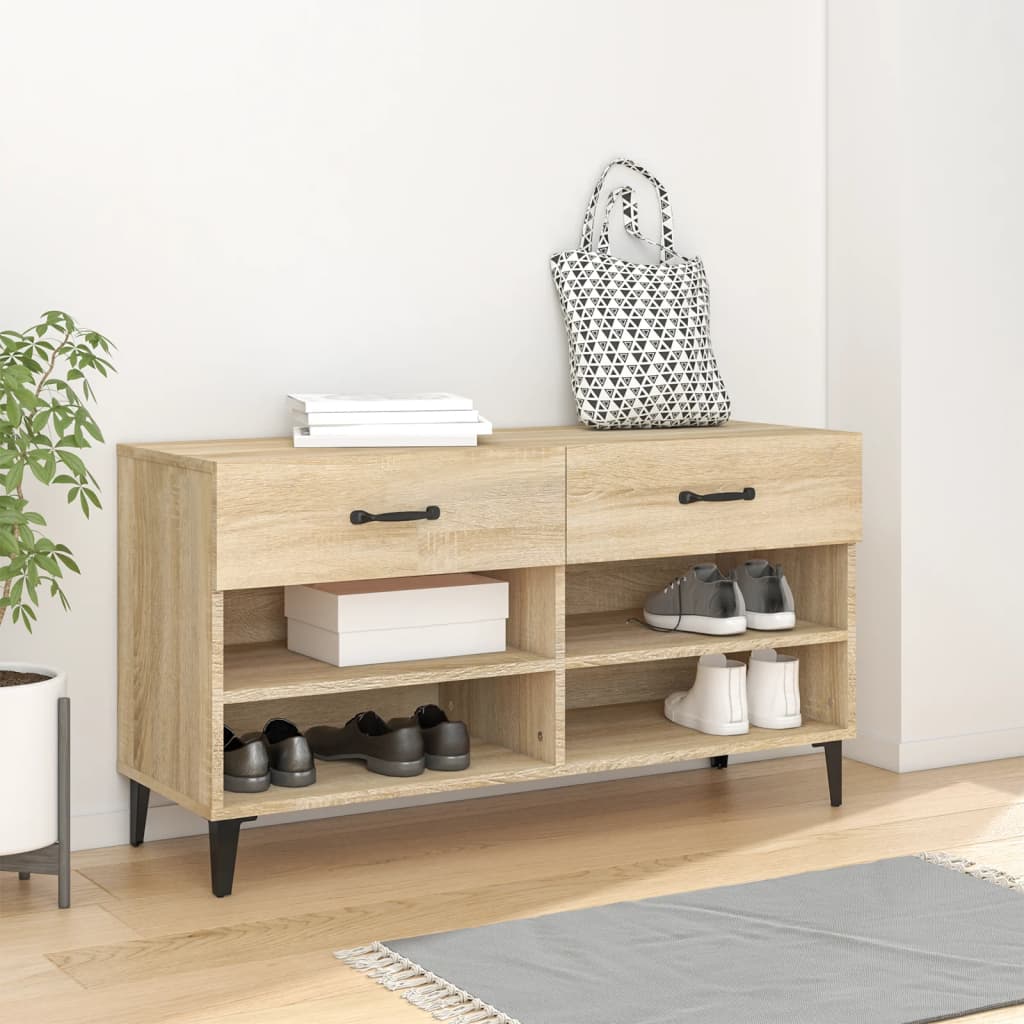 Schuhschrank Sonoma-Eiche 102X35X55 Cm Holzwerkstoff