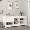 Schuhschrank 110X38X45,5 Cm Massivholz Kiefer