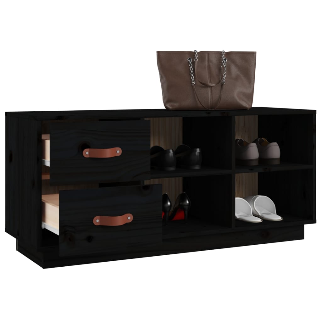 Schuhbank 100X34X45 Cm Massivholz Kiefer