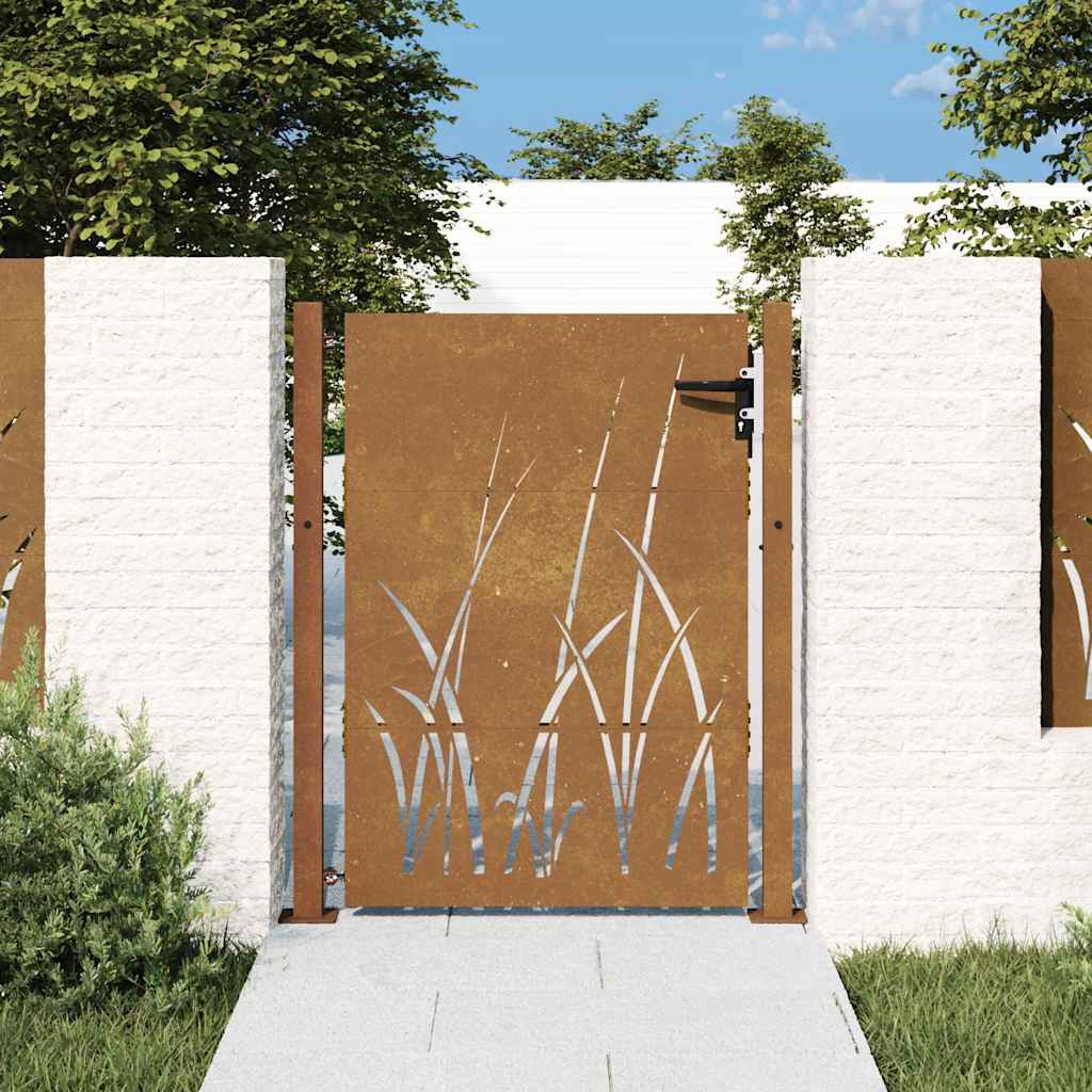 Gartentor 110 X 205 Cm Pulverbeschichteter Stahl