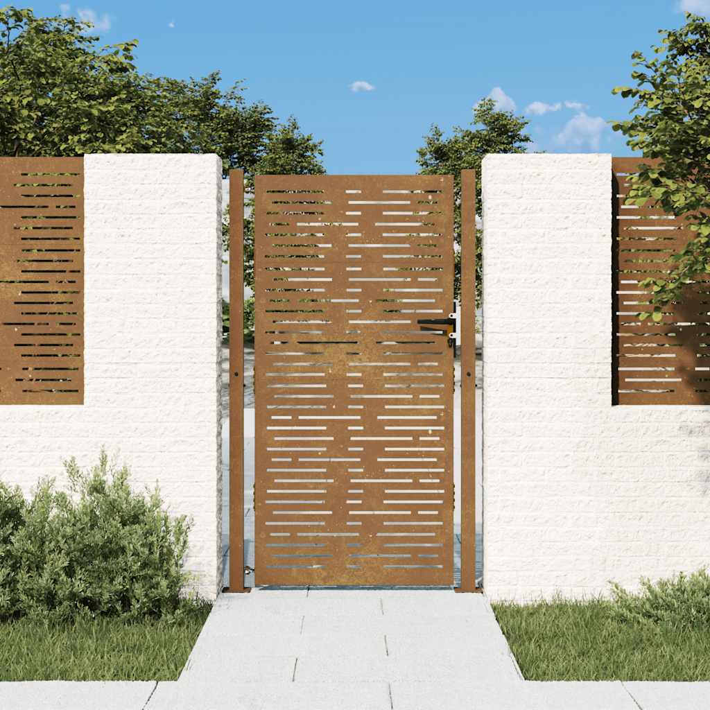 Gartentor 110 X 205 Cm Pulverbeschichteter Stahl