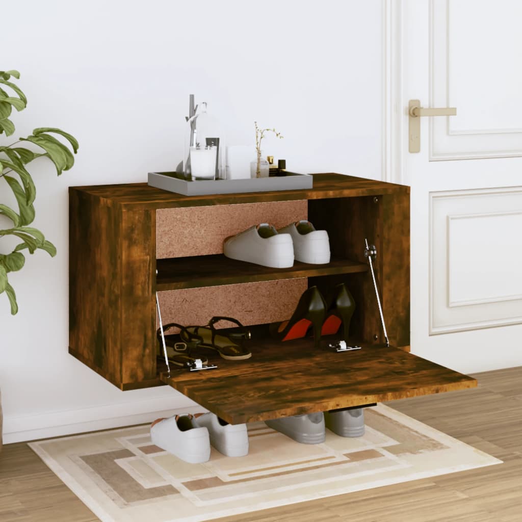Wand-Schuhschrank 70X35X38 Cm Massivholz Kiefer
