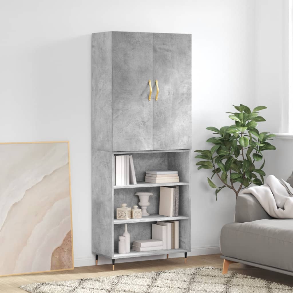 Highboard 69,5 X 34 X 180 Cm Holzwerkstoff
