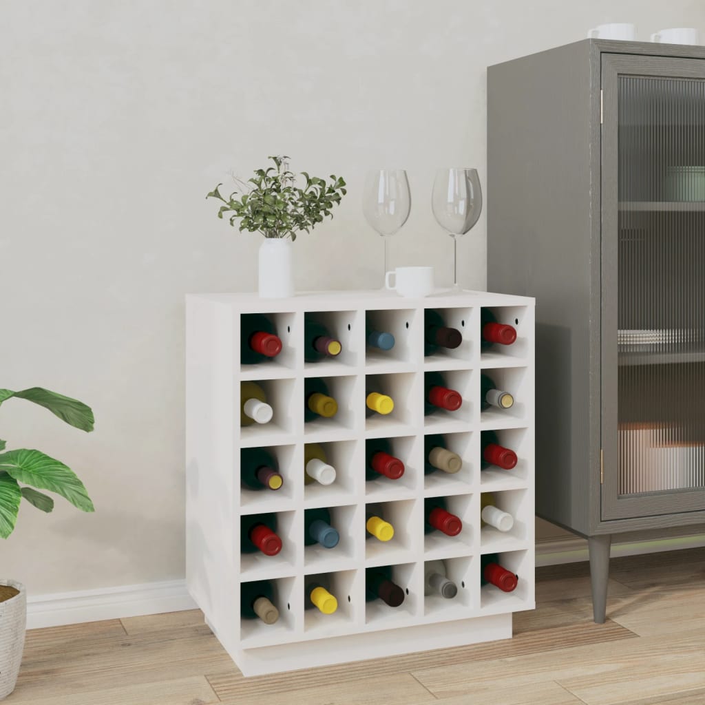 Weinregal 55,5X34X61 Cm Massivholz Kiefer