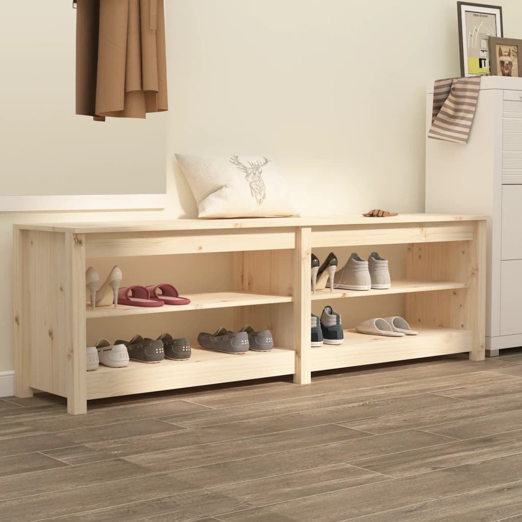 Schuhbank 160X36,5X50 Cm Massivholz Kiefer