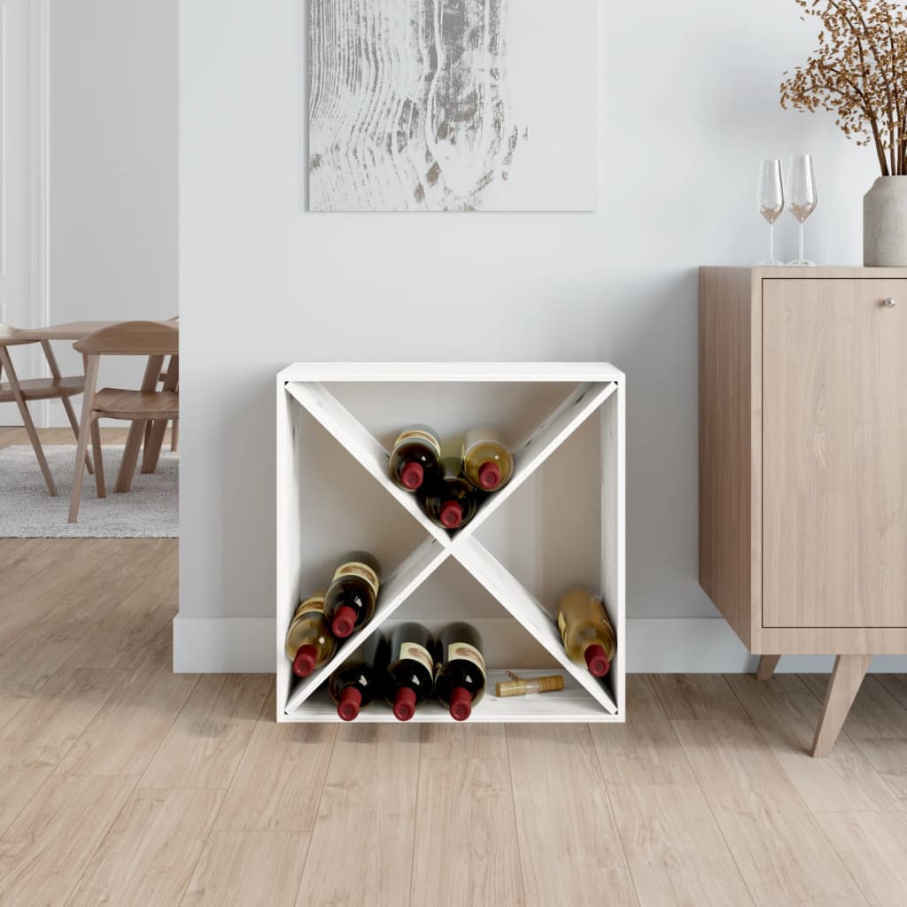 Weinregal 62X25X62 Cm Massivholz Kiefer