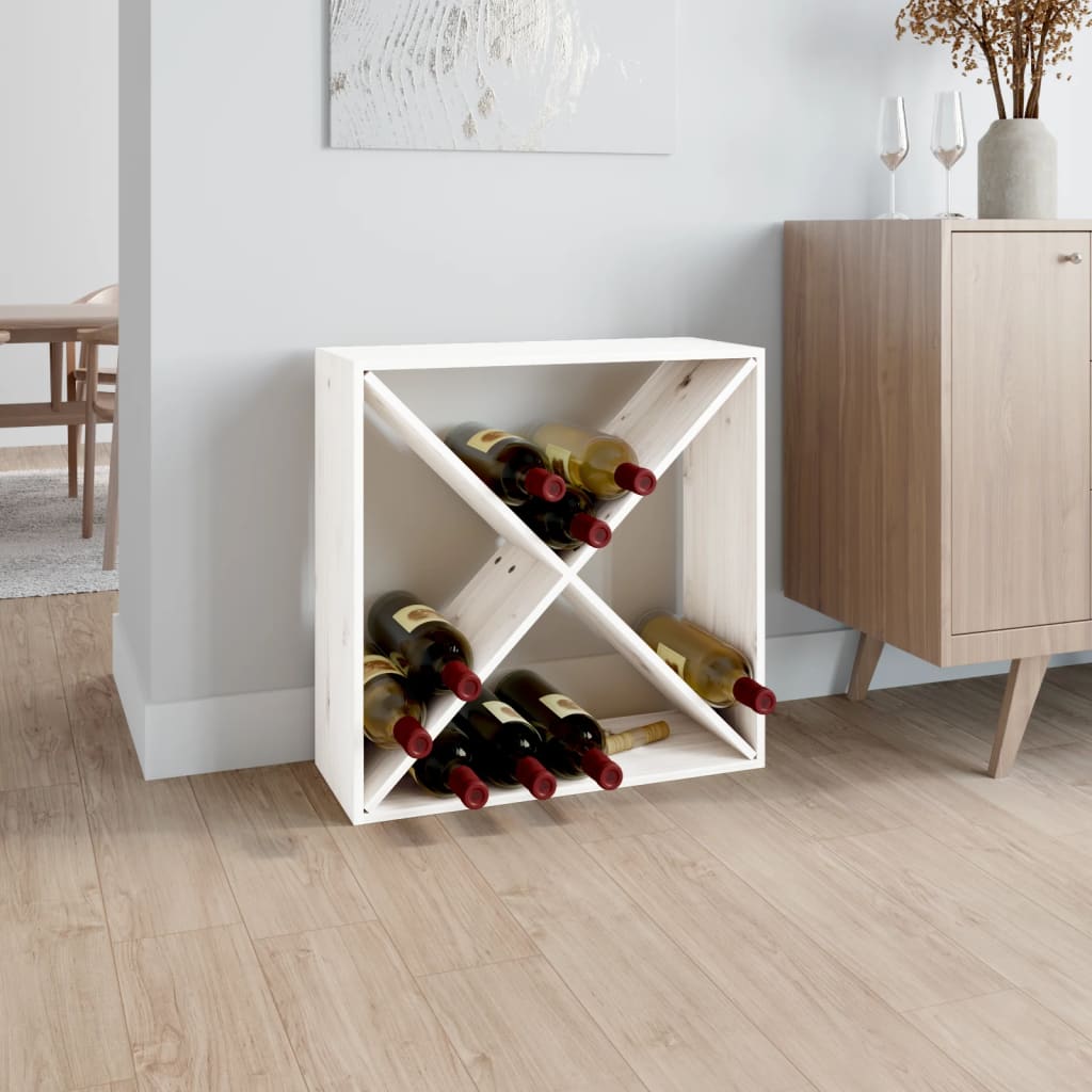 Weinregal 62X25X62 Cm Massivholz Kiefer