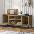 Schuhregal Oslo Mit Metallbeinen 106X35X45 Cm Massivholz