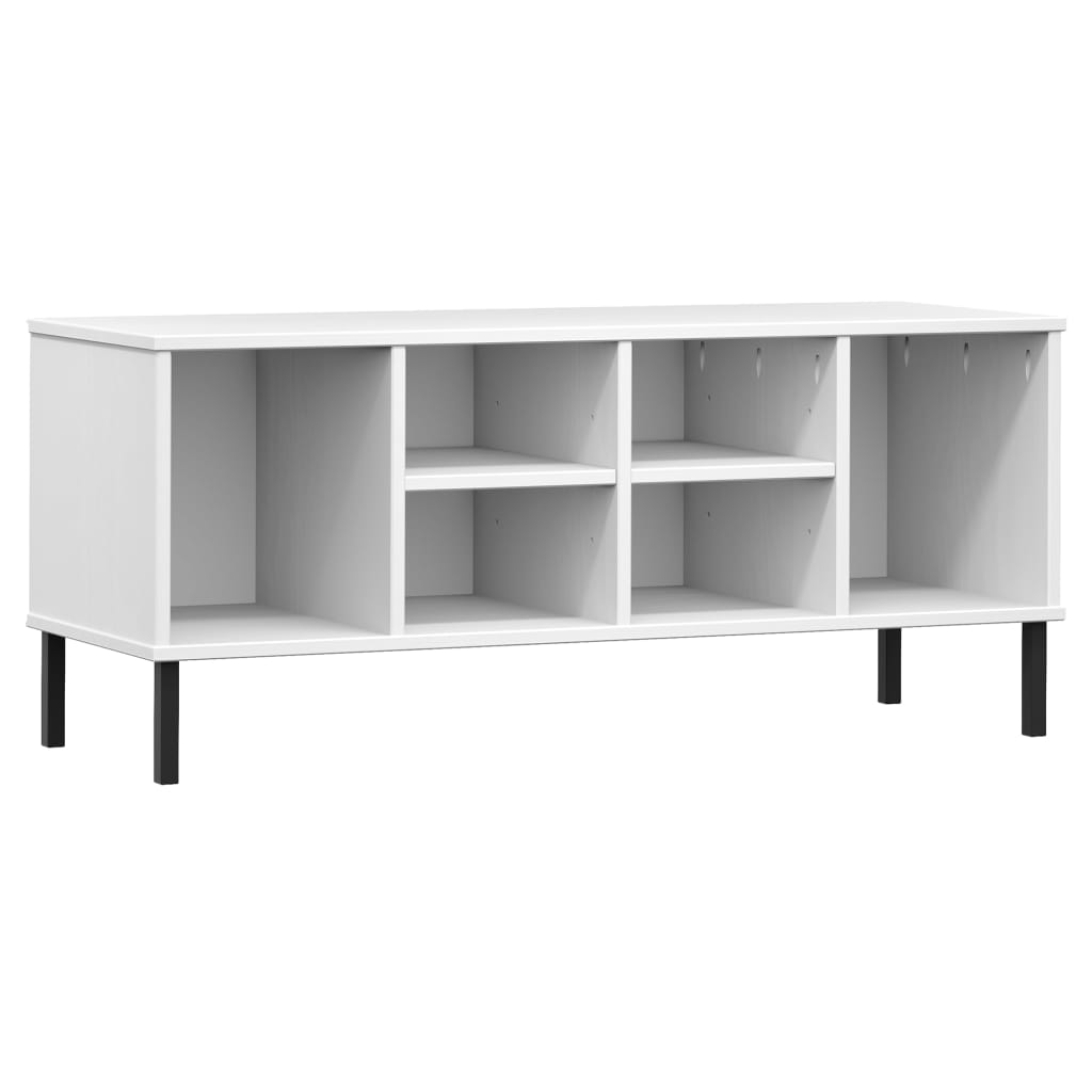 Schuhregal Oslo Mit Metallbeinen 106X35X45 Cm Massivholz
