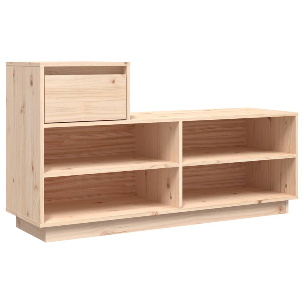 Schuhregal 110X34X61 Cm Massivholz Kiefer