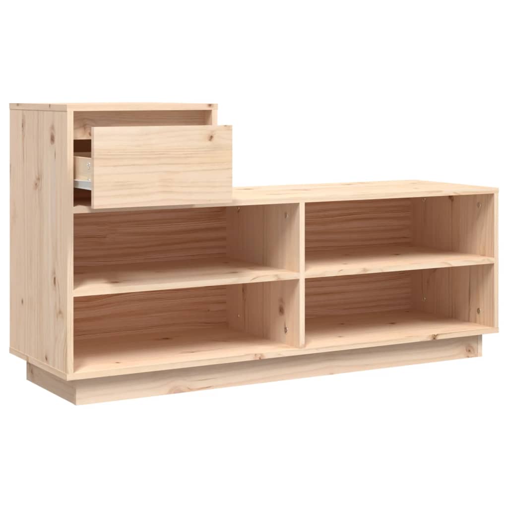 Schuhregal 110X34X61 Cm Massivholz Kiefer