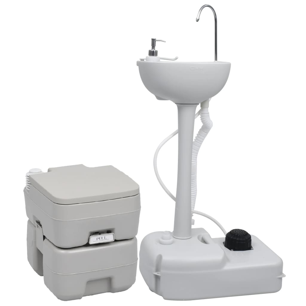 Tragbare Campingtoilette Mit Waschbecken