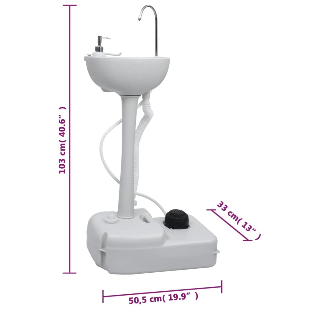 Tragbare Campingtoilette Mit Waschbecken