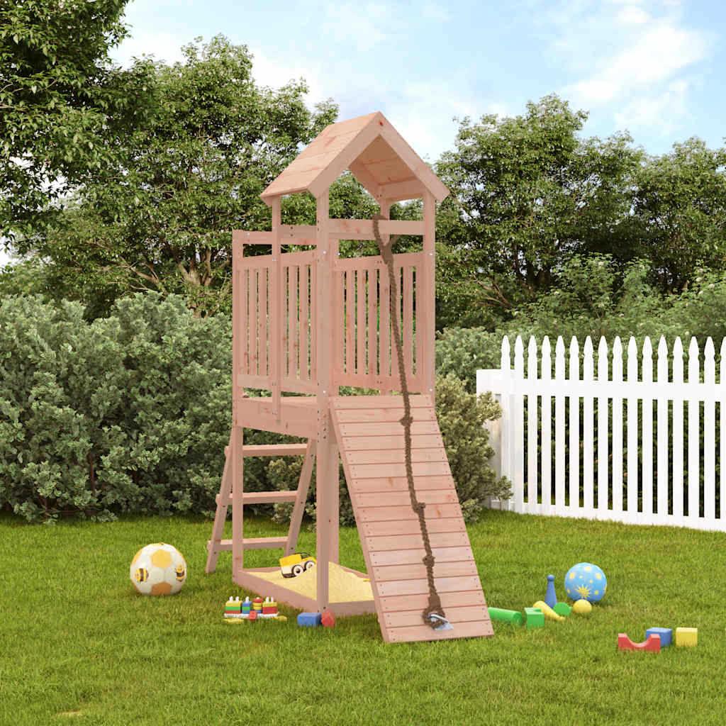 Spielturm Mit Kletterwand Imprägniertes Kiefernholz