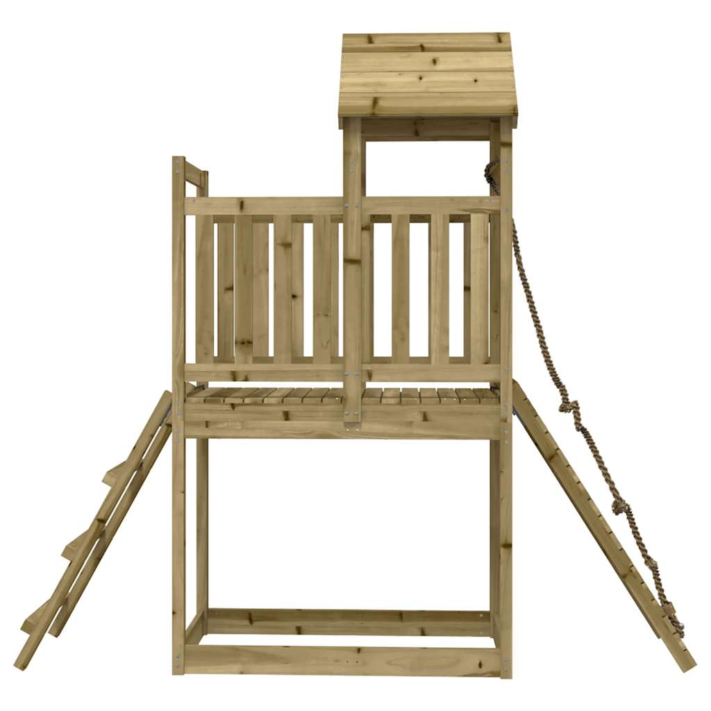 Spielturm Mit Kletterwand Imprägniertes Kiefernholz