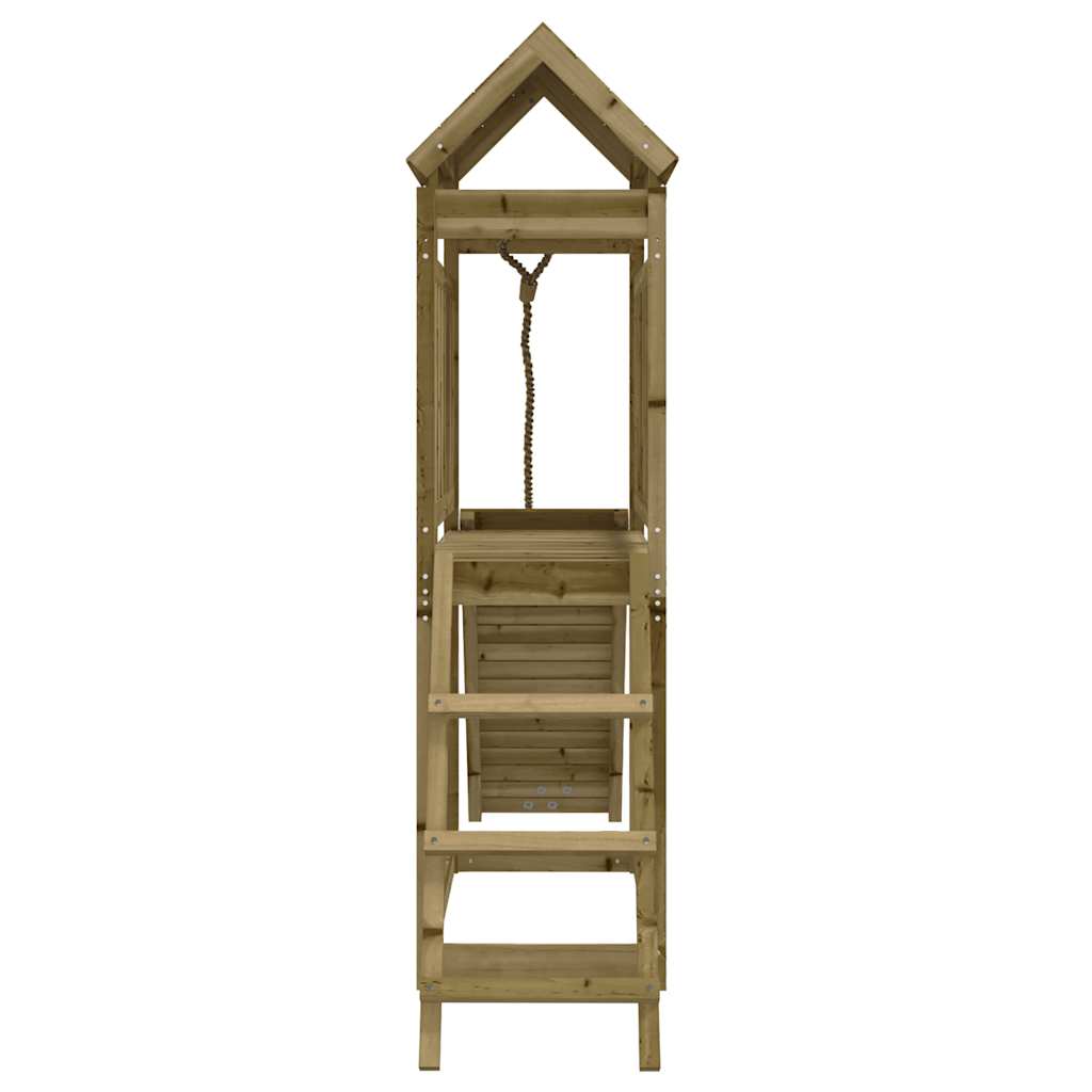 Spielturm Mit Kletterwand Imprägniertes Kiefernholz