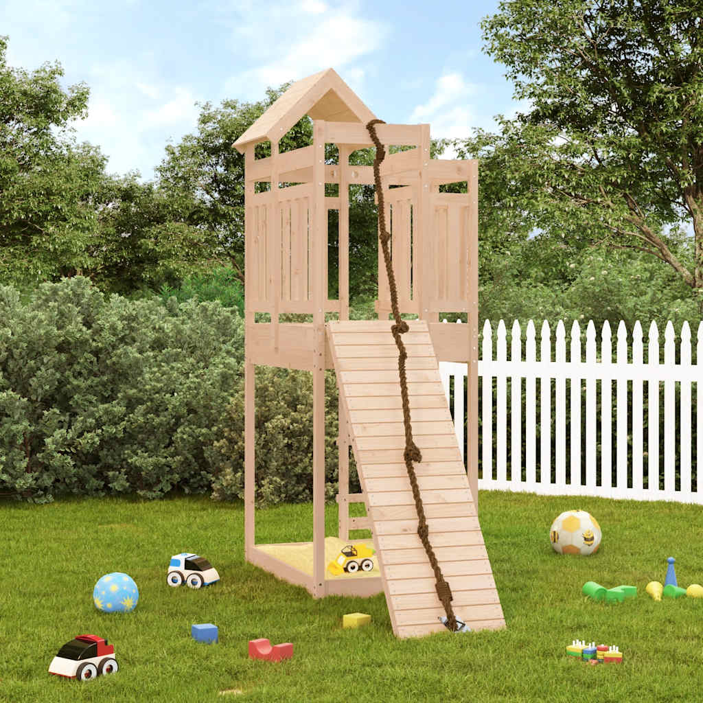 Spielturm Mit Kletterwand Massivholz Douglasie