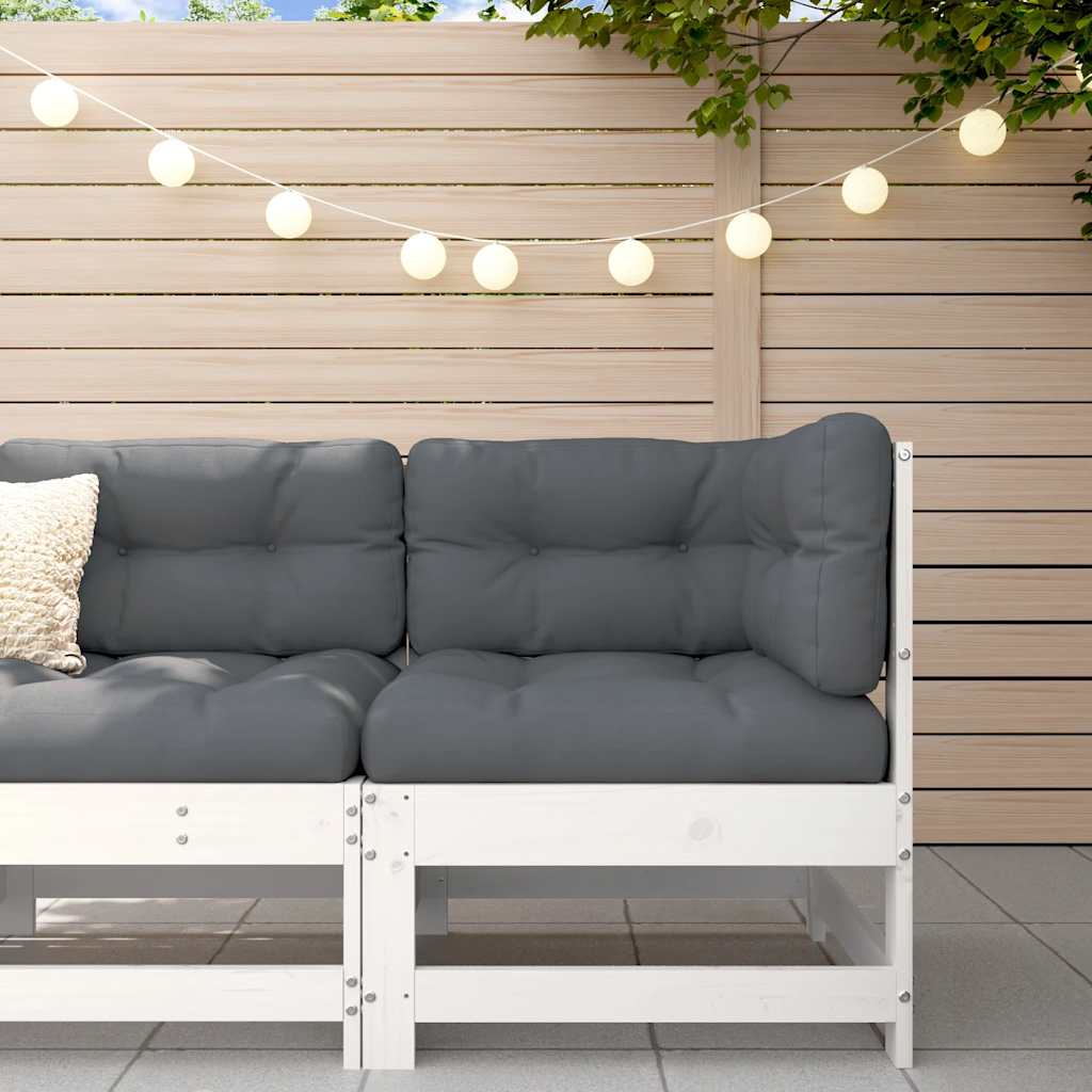 2 Stück Gartenecksofa Massives Kiefernholz Wachsbraun