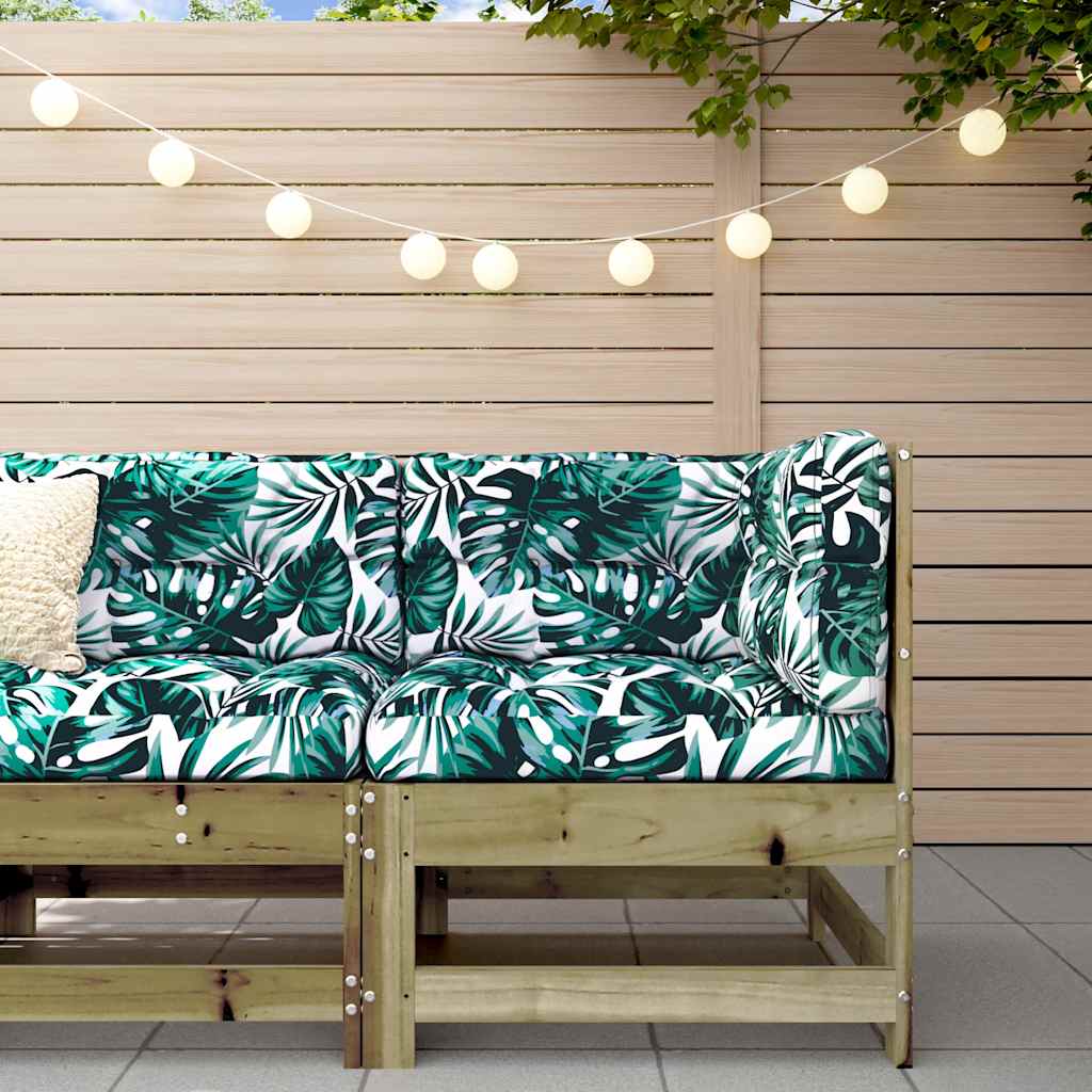 2 Stück Gartenecksofa Massives Kiefernholz Wachsbraun
