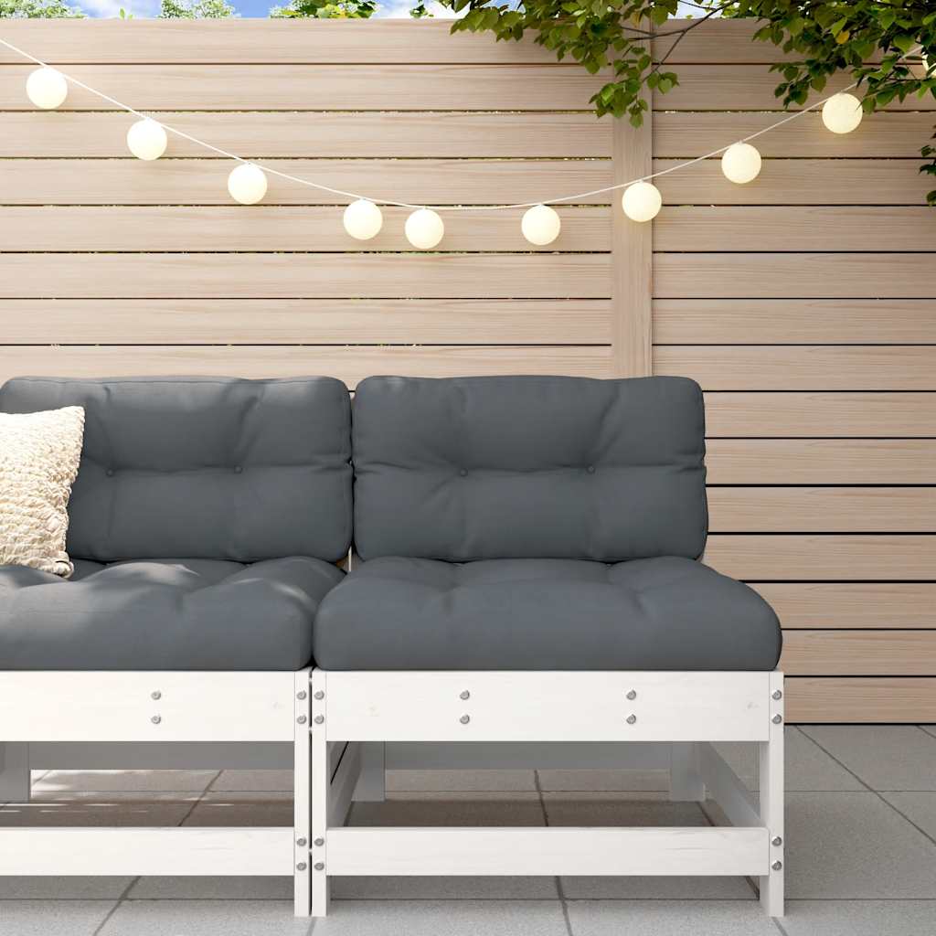 2 Stück Gartenecksofa Massives Kiefernholz Wachsbraun
