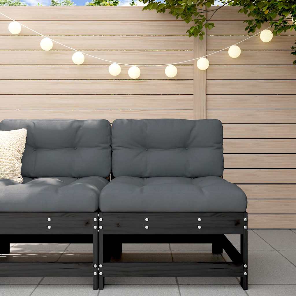 2 Stück Gartenecksofa Massives Kiefernholz Wachsbraun