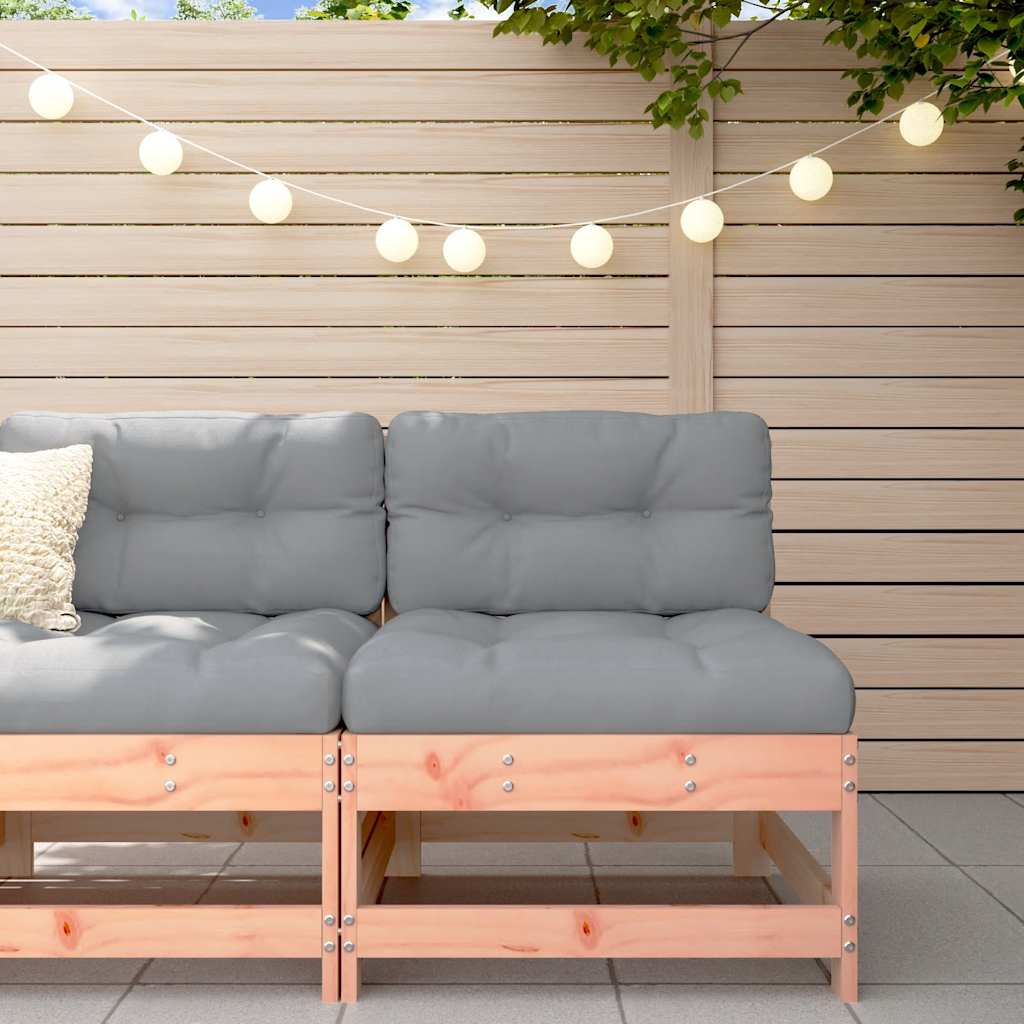 2 Stück Gartenecksofa Massives Kiefernholz Wachsbraun