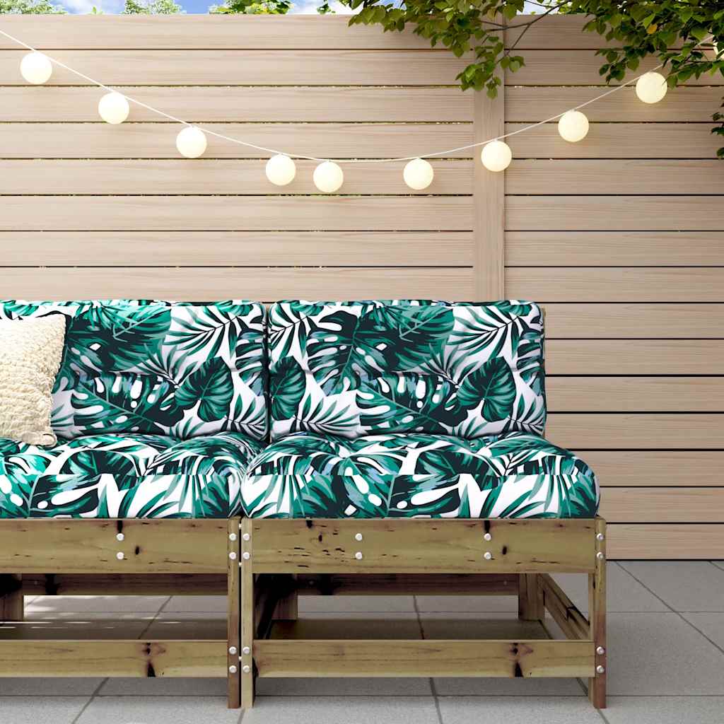 2 Stück Gartenecksofa Massives Kiefernholz Wachsbraun