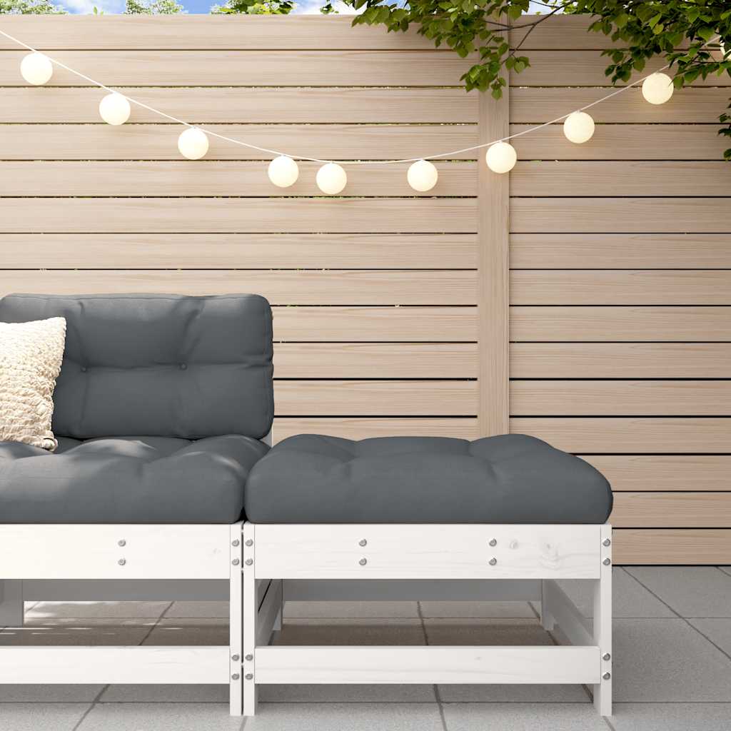 2 Stück Gartenecksofa Massives Kiefernholz Wachsbraun