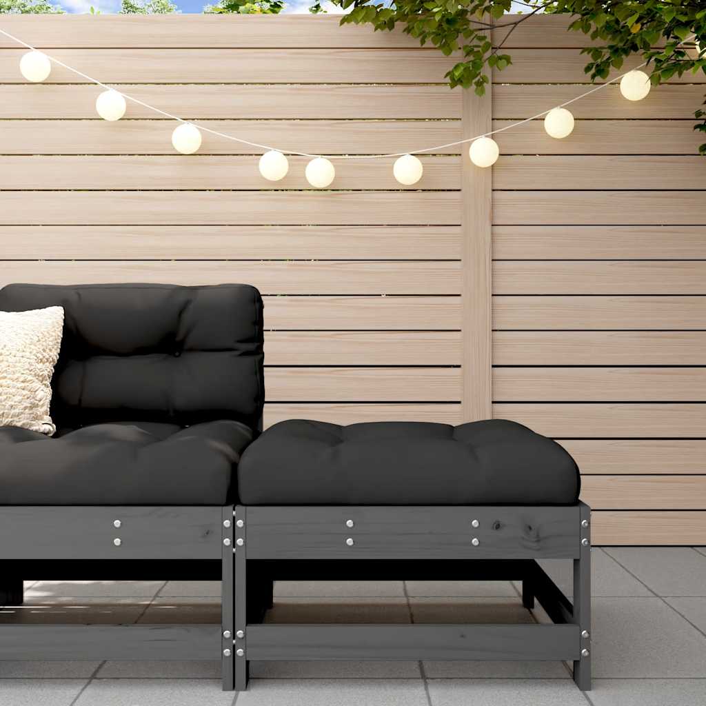 2 Stück Gartenecksofa Massives Kiefernholz Wachsbraun