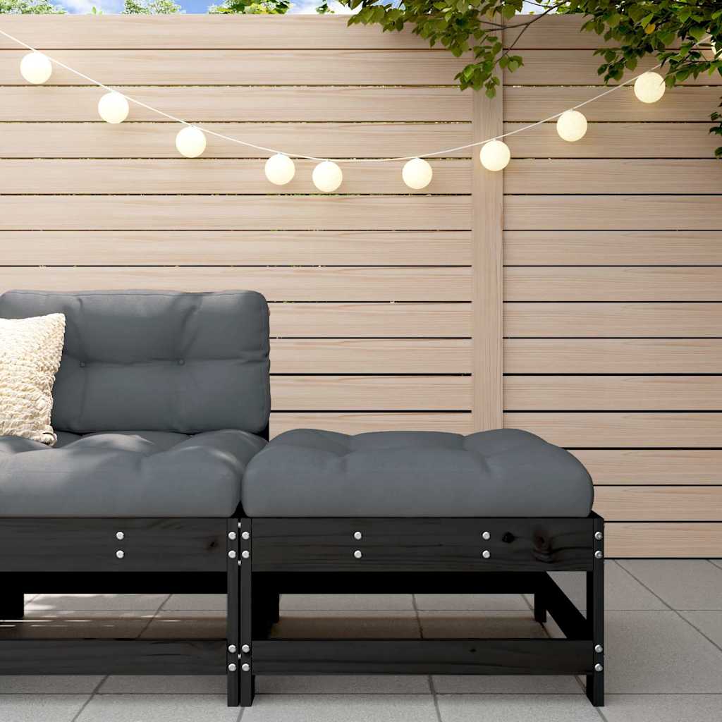 2 Stück Gartenecksofa Massives Kiefernholz Wachsbraun