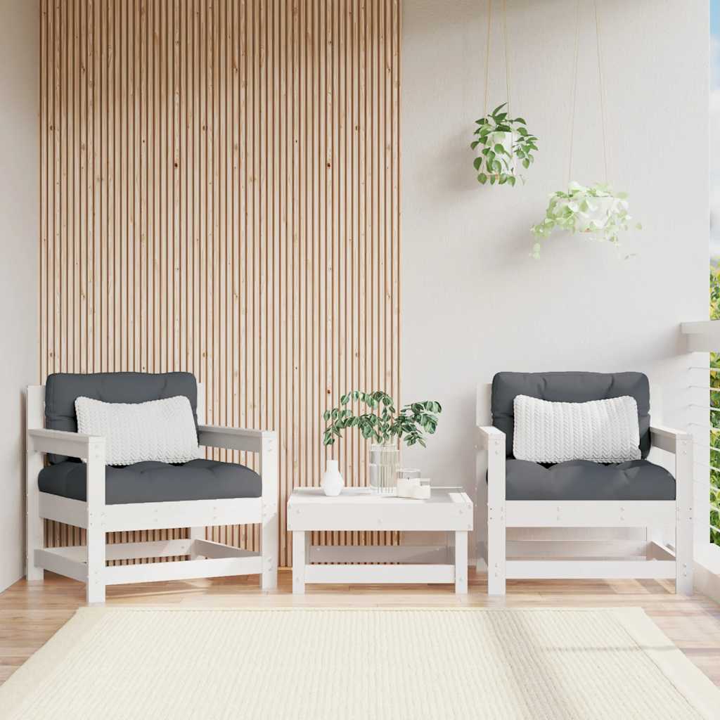 2 Stück Gartenecksofa Massives Kiefernholz Wachsbraun