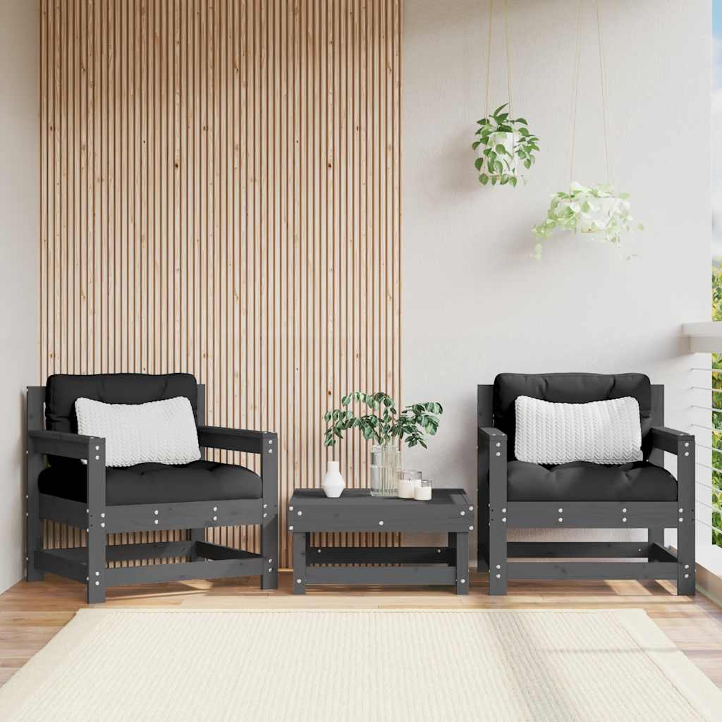 2 Stück Gartenecksofa Massives Kiefernholz Wachsbraun