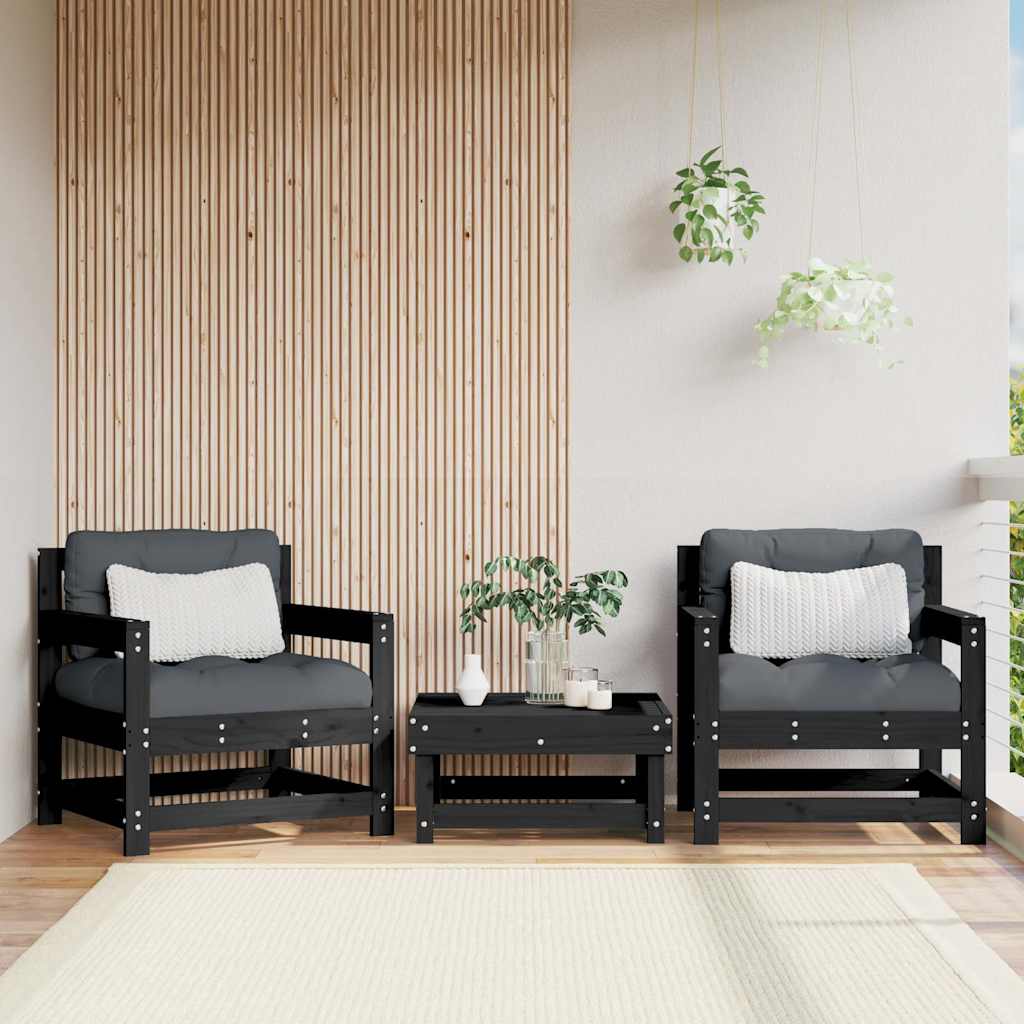 2 Stück Gartenecksofa Massives Kiefernholz Wachsbraun