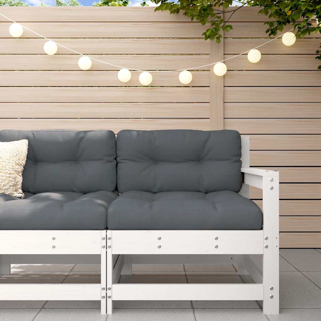 2 Stück Gartenecksofa Massives Kiefernholz Wachsbraun