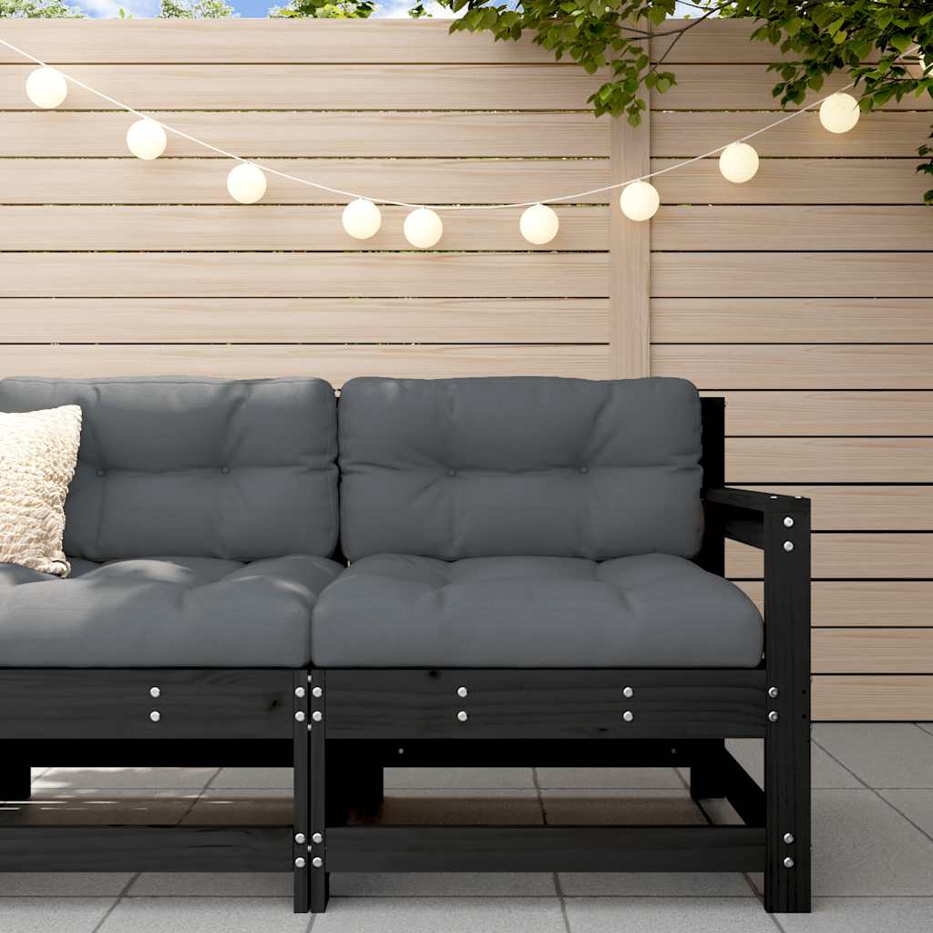 2 Stück Gartenecksofa Massives Kiefernholz Wachsbraun